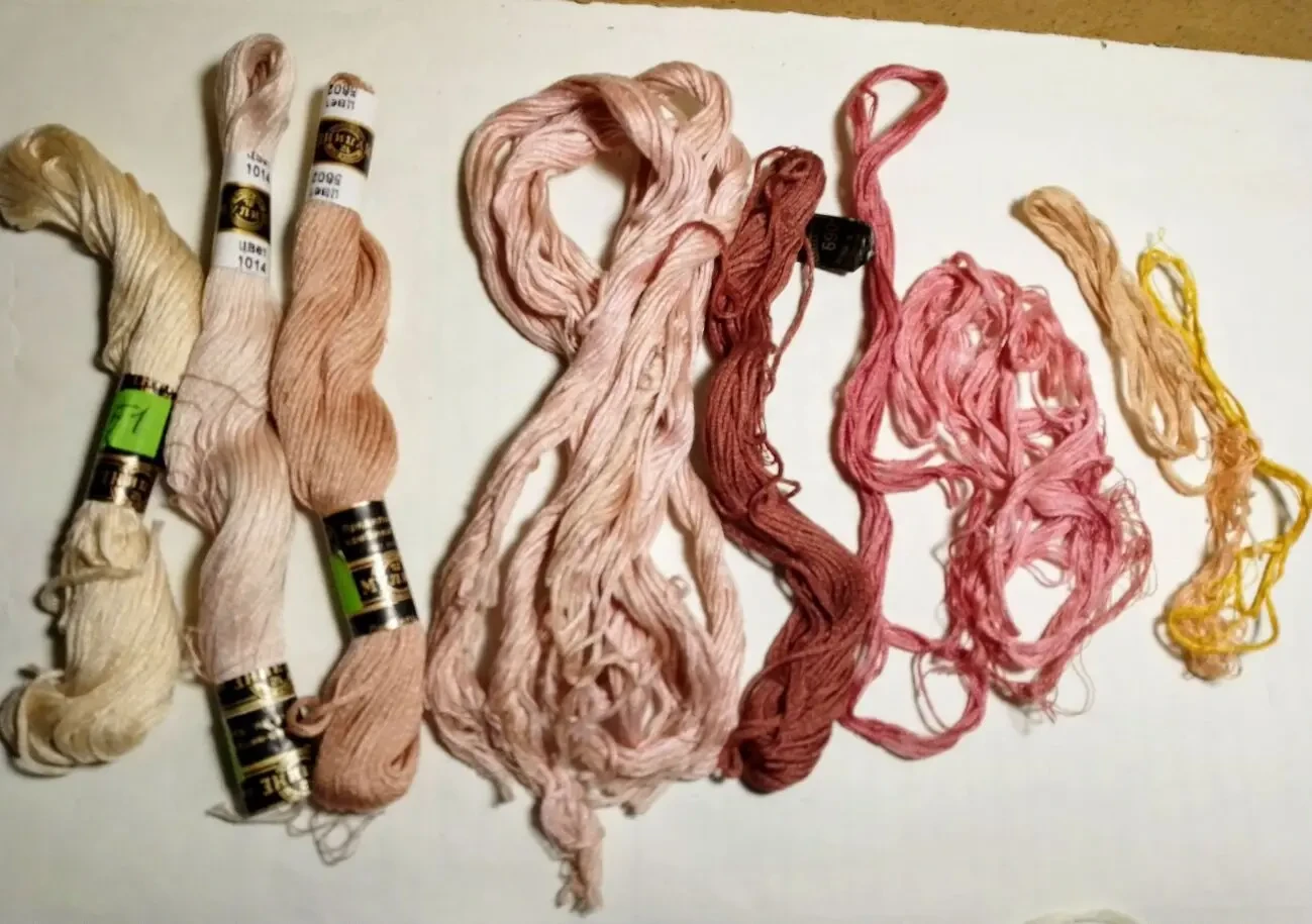 Мулине розовый, бежевый, серый голубой, коричевый черный, наборы 5