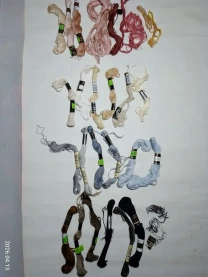 Мулине розовый, бежевый, серый голубой, коричевый черный, наборы