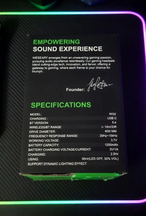 Игровые наушники WESEARY WG2. 5