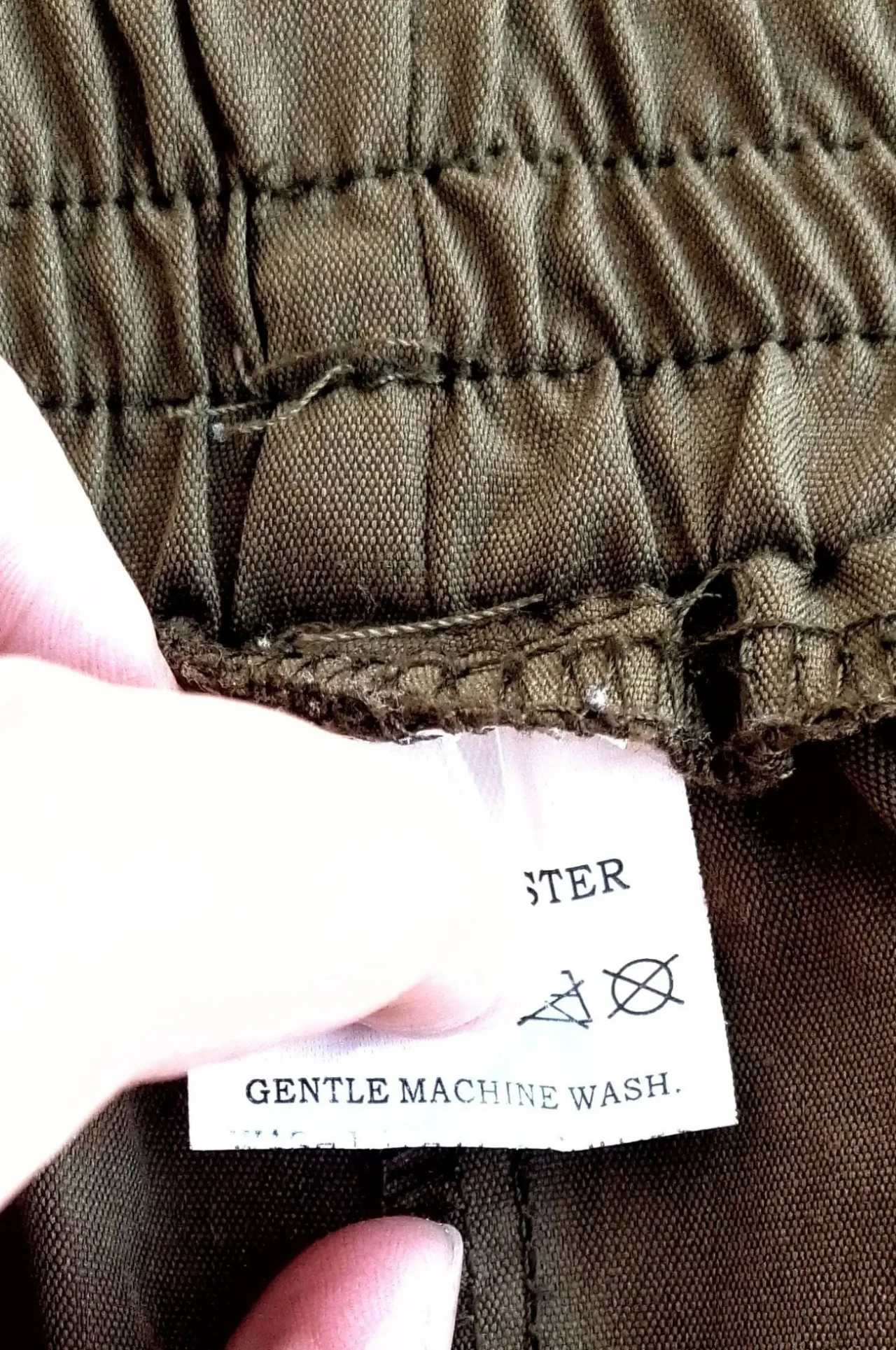 Зеленые штаны л 14 полиэстер широкие прямые, карманы, резинка, летние 3