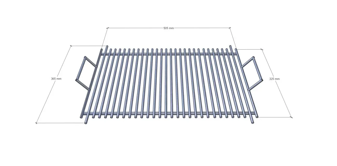 Решетка-гриль из нержавеющей стали, AISI 304, для мангала, из прутка 2