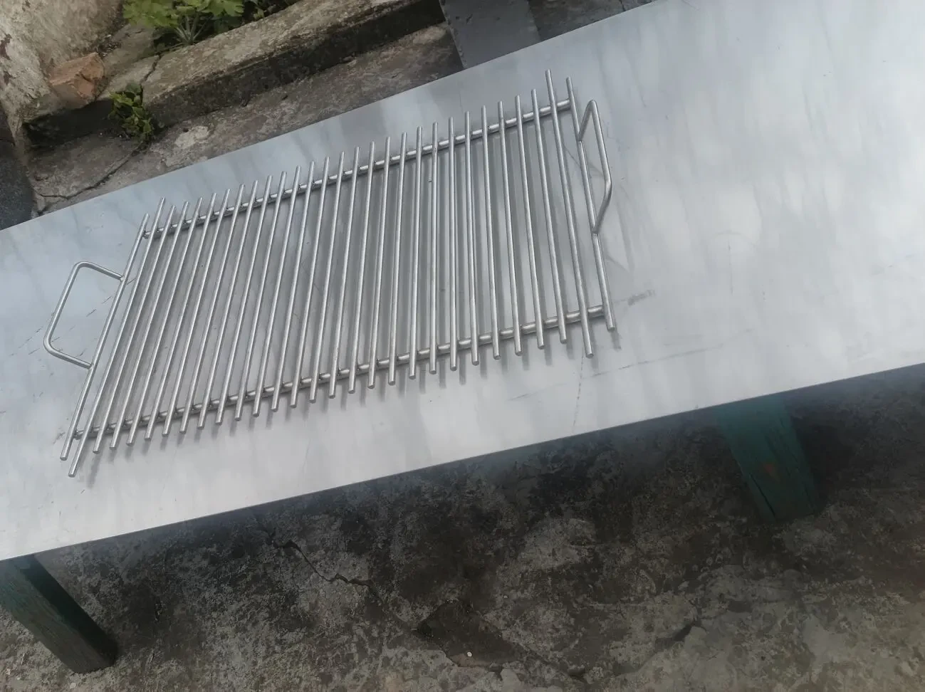 Решетка-гриль из нержавеющей стали, AISI 304, для мангала, из прутка