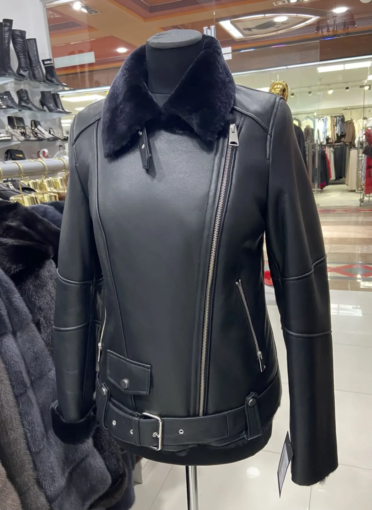 Жіночі дублянки Тіградо,пілот авіатор,з поясом 4