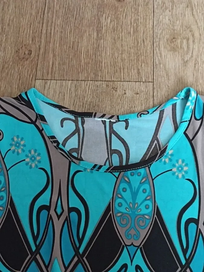 Красивое женское платье трикотин в принт на 48-50 Турция 8