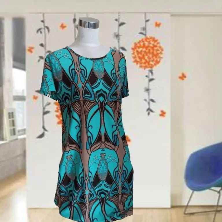 Красивое женское платье трикотин в принт на 48-50 Турция