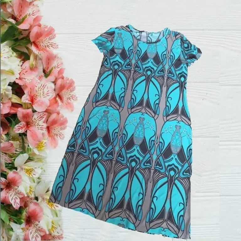 Красивое женское платье трикотин в принт на 48-50 Турция 2