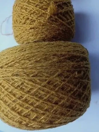 Детям теплая натуральная шерсть горчичный цвет 135 грамм 6