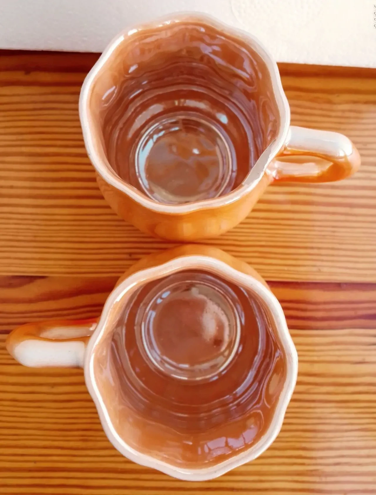 Керамическая чашка оранжевая глазурь, цветы, 2 даром, оріана 2