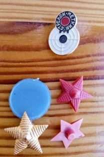 Брошка булавка значок ретро меткий, звездочки, набор