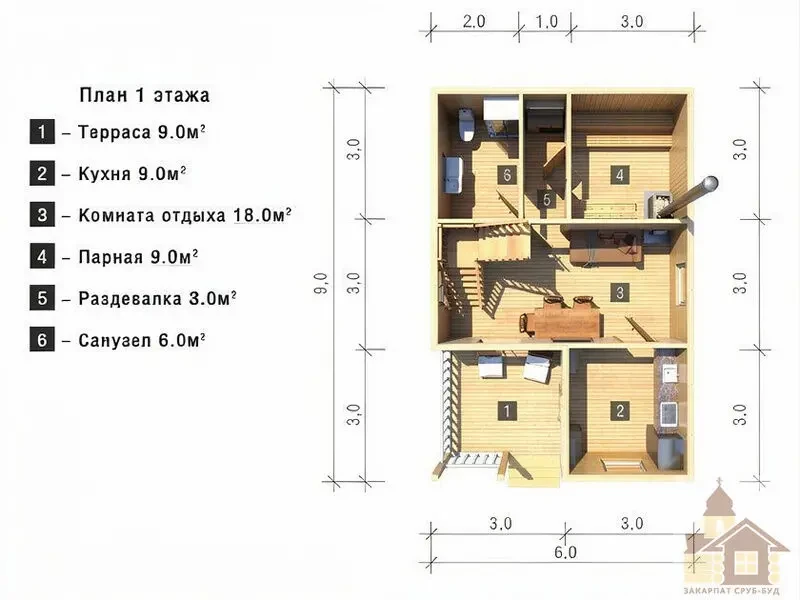 Ціна бані з карпатського зрубу під ключ 2