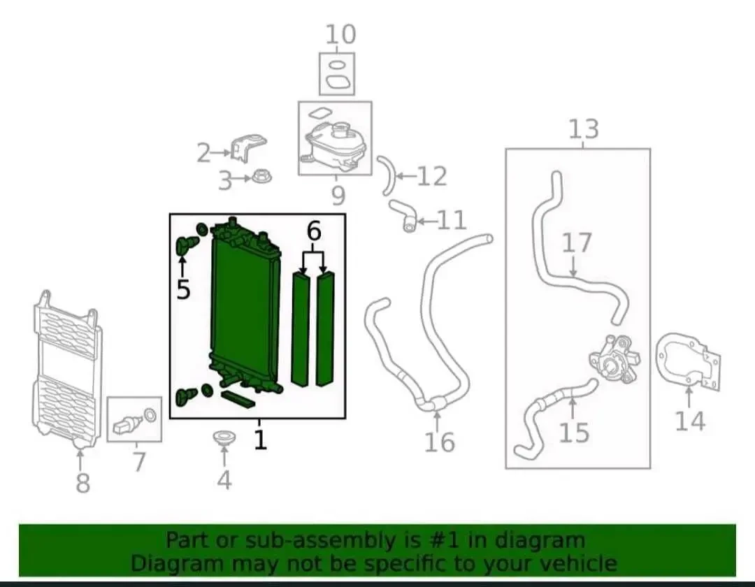 ПРОДАМ Радиатор инвертора Honda Accord 13-17 hybrid 1J0105K0014 6