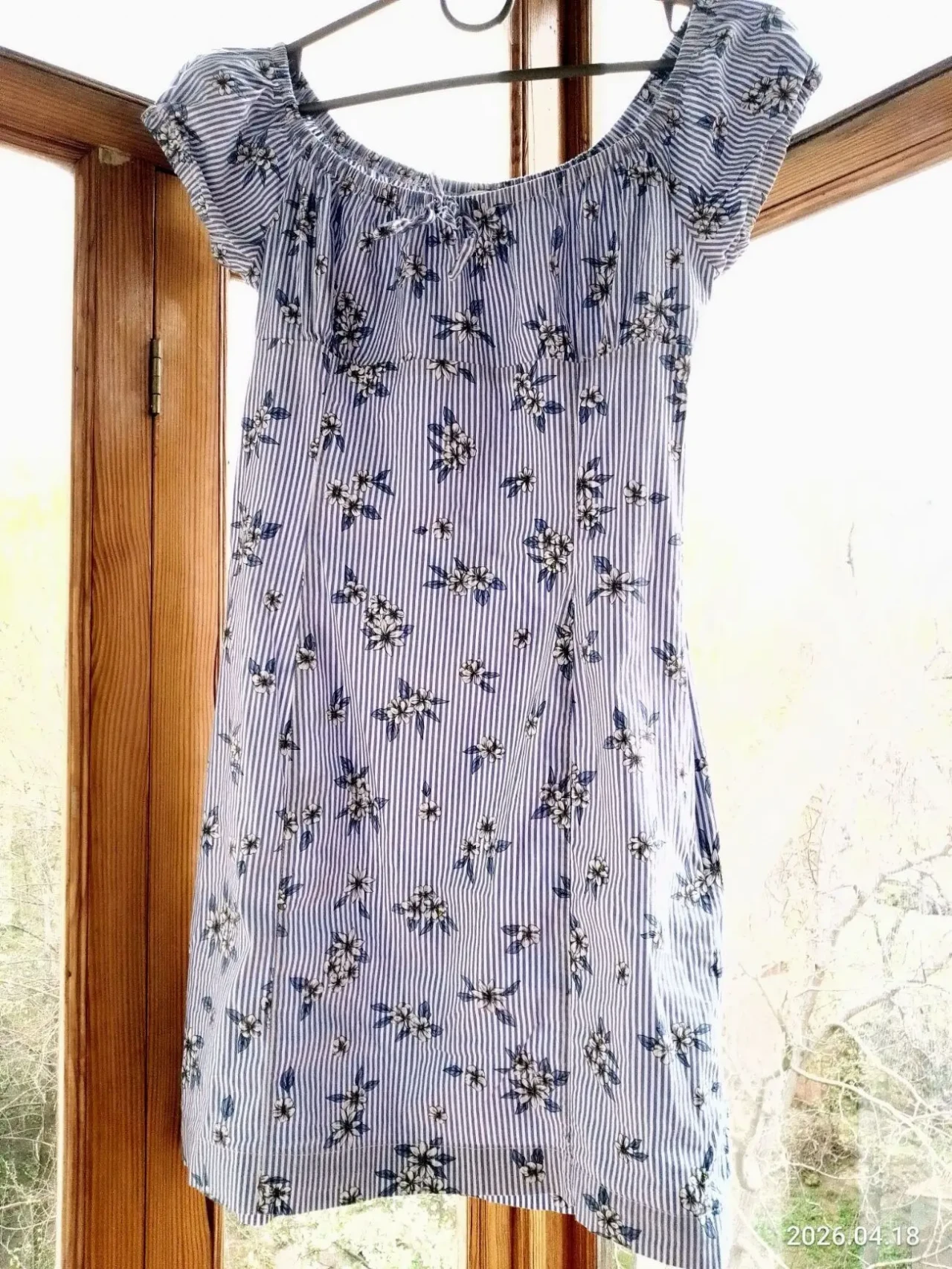 Мини платье сарафан футляр 8 иксС белая голубая полоска цветы