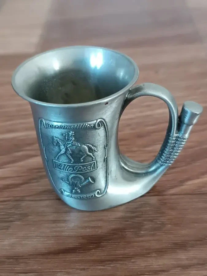 Олов'яна чарка - ріжок. Anno 1850. Frieling Zinn. Germany. 8