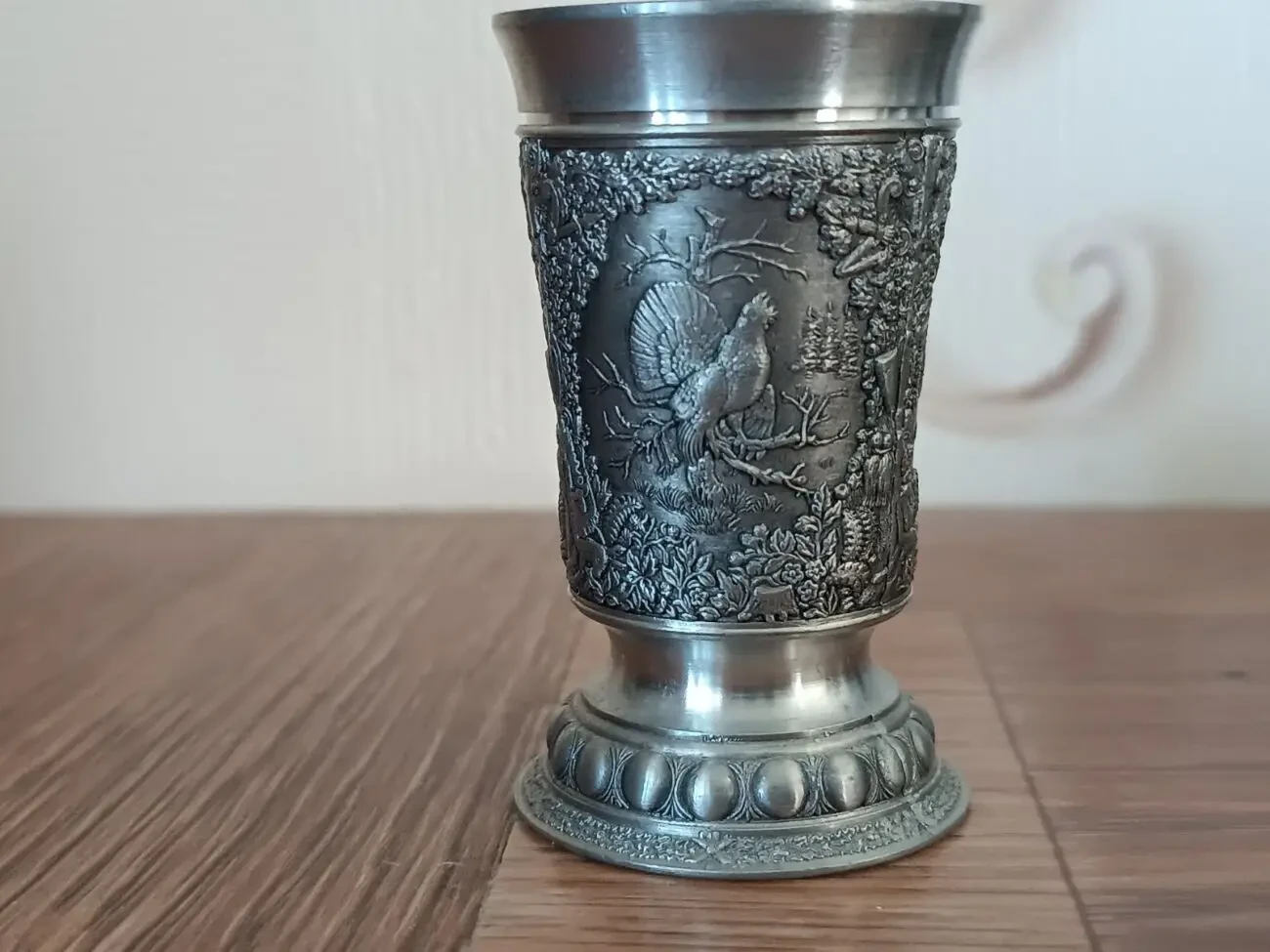 Стопка, оловянная рюмка. Охота. WMF. Германия. Винтаж. 2