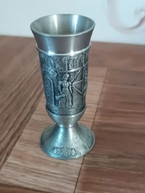 Стопка, оловянная рюмка. Zinnbecher. Германия. Винтаж.