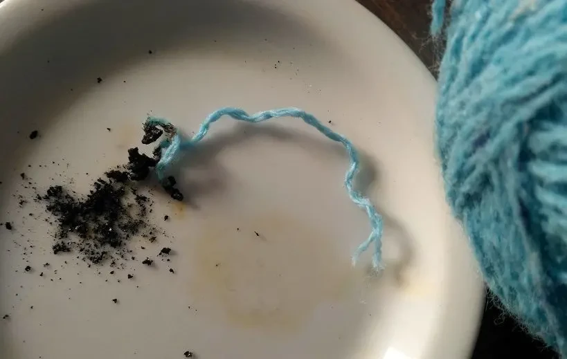 Детям Пряжа нитки шерсть голубого цвета с оттеночным меланжем вес 550 8