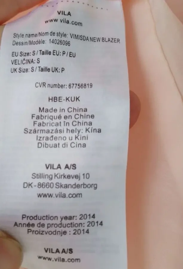 Блейзер жакет абрикосовый персиковый светлый с 8 10, Vila 3