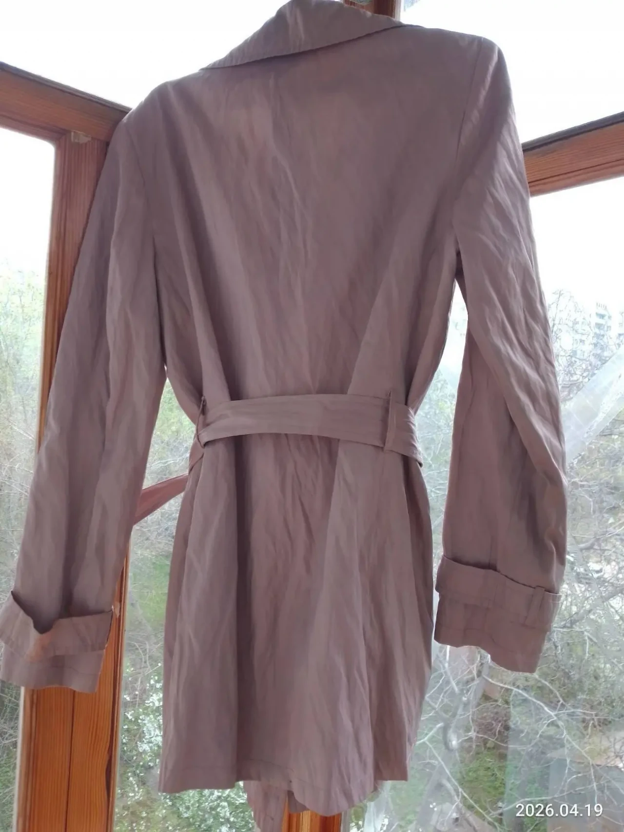 Розовый плащ тренч жакет Пальто с 10 хлопок, вискоза, двуборный, 2