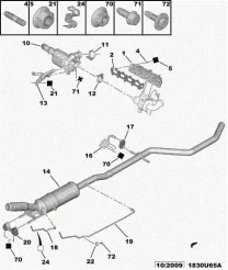 Сажовий фільтр 2,0 HDi FAP авто 407 C5 508 163 PEF DW10CTED4