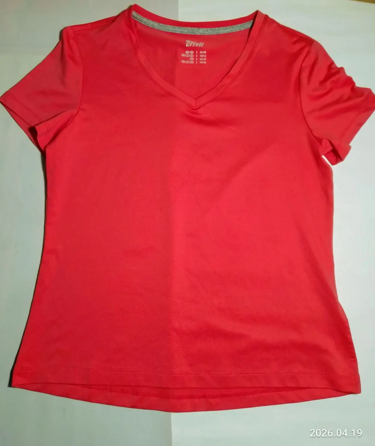 Футболка 10 с спортивная тренировочная коралловая Crivit