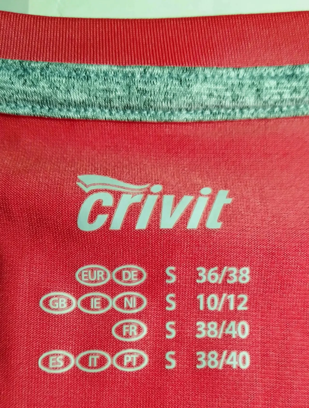 Футболка 10 с спортивная тренировочная коралловая Crivit 3