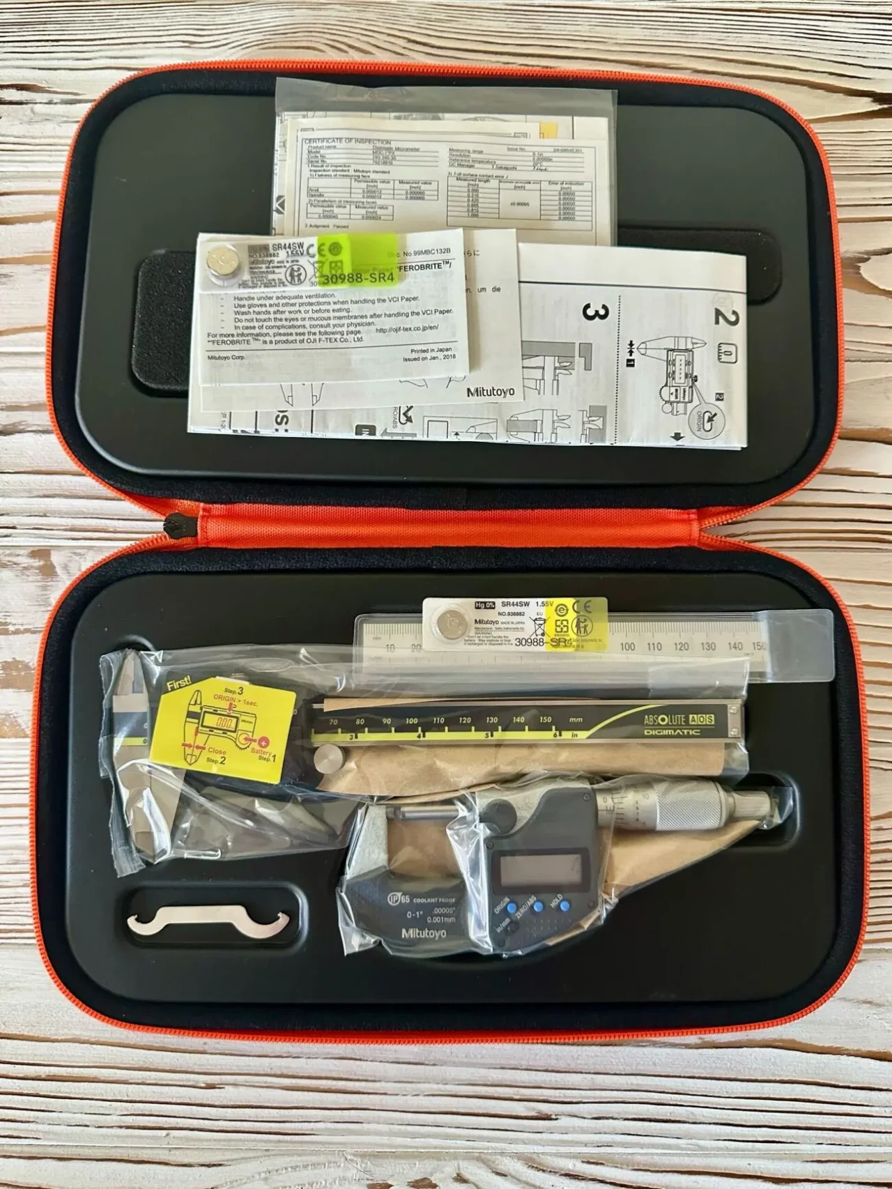 Набір інструмента Штангенциркуль + Мікрометр + Лінійка Mitutoyo