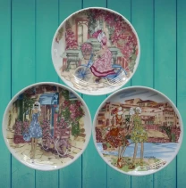 Paul Costelloe Порцелянові фарфорові тарілки нові (20 см діаметр)