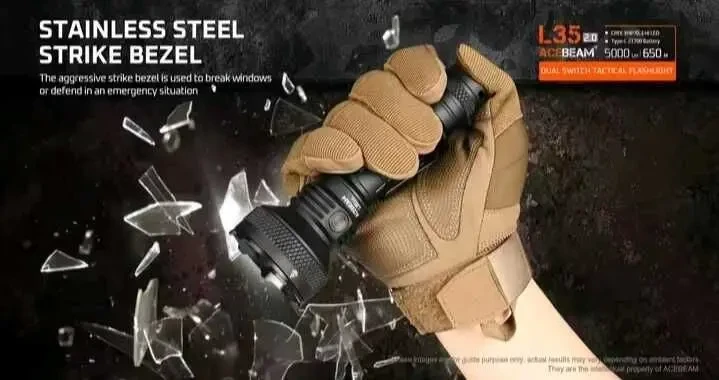 Продам тактичний ліхтарик acebeam l35 v2.0. 5000 люмен, 650 метрів 5
