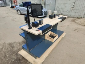 Касова зона, каса, модульний касовий прилавок б у, касовий бок