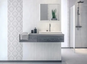 Плитка InterCerama Savoi Сірий, декор, бордюр, рельєф