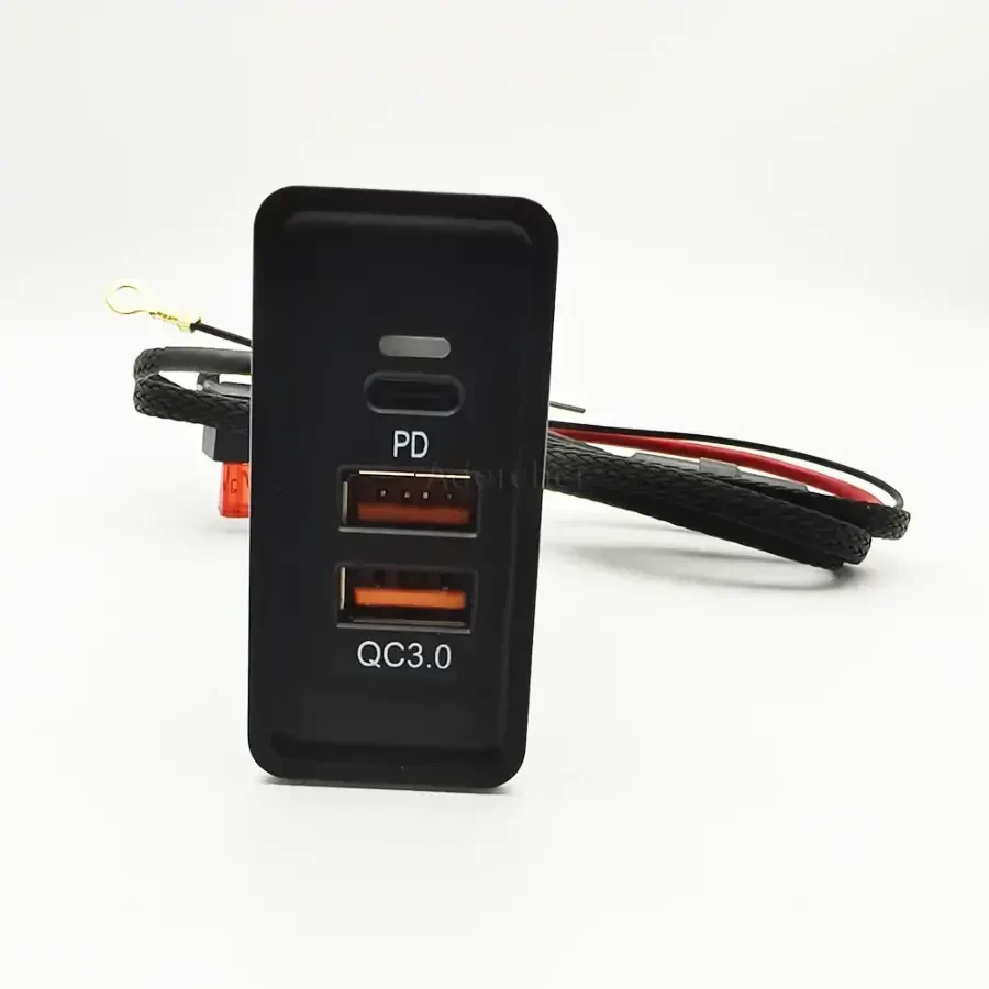 Быстрая зарядка usb qc3.0 pd, type-c , vw golf 7/7,5, passat, jetta 4