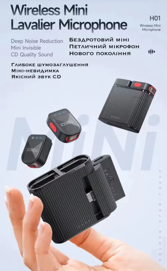 Продам новый беспроводной двойной петличный микрофон H01 3