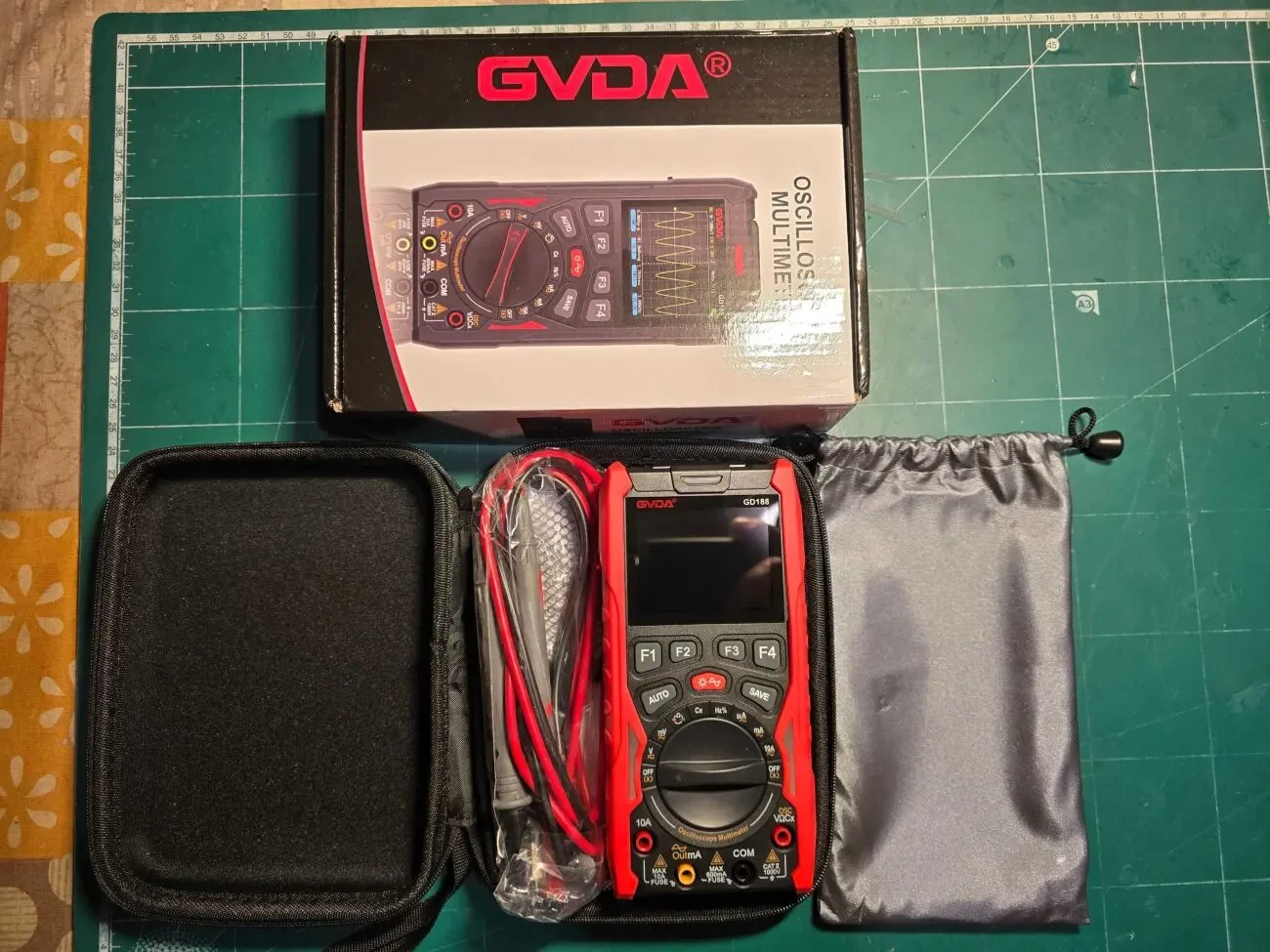 GVDA GD188 Oсцилограф/Мультиметр 3 в 1 - 12MHz 50MSa/s на щупах мульт. 2