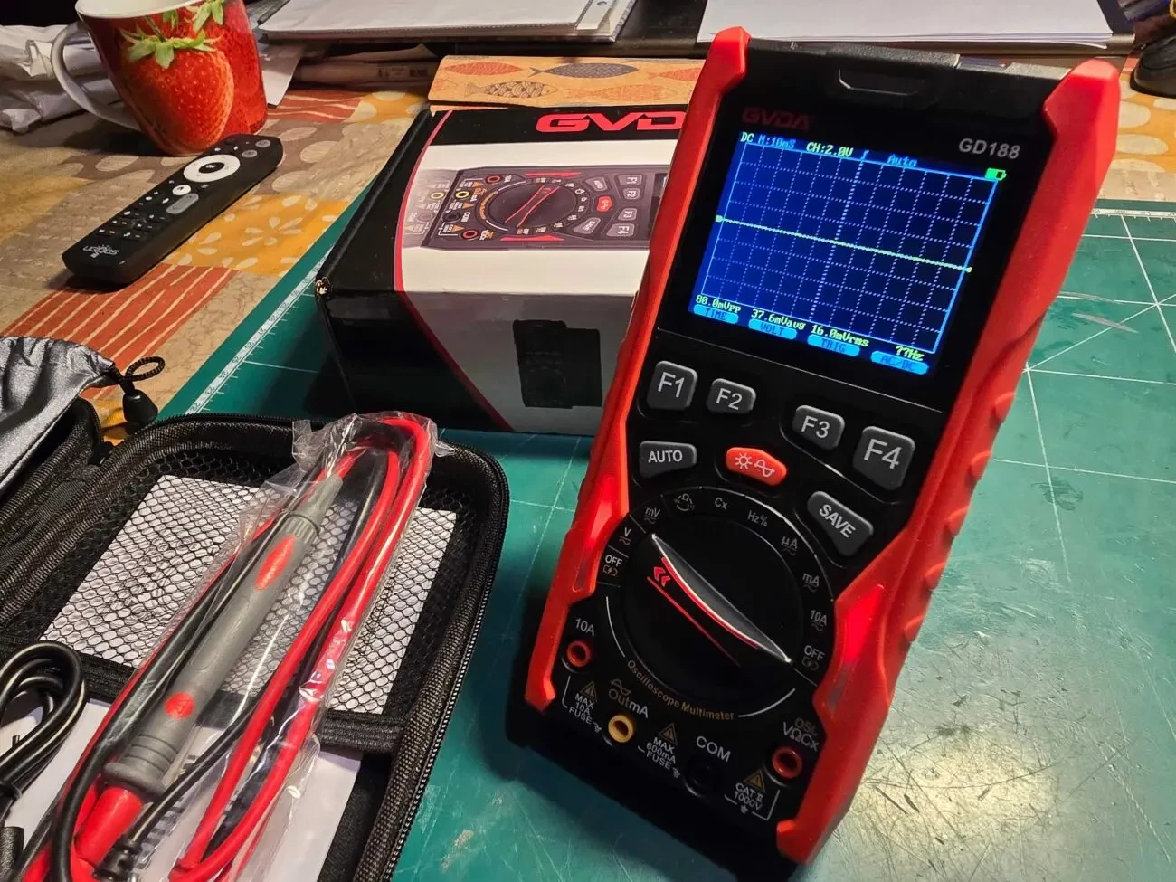 GVDA GD188 Oсцилограф/Мультиметр 3 в 1 - 12MHz 50MSa/s на щупах мульт. 5