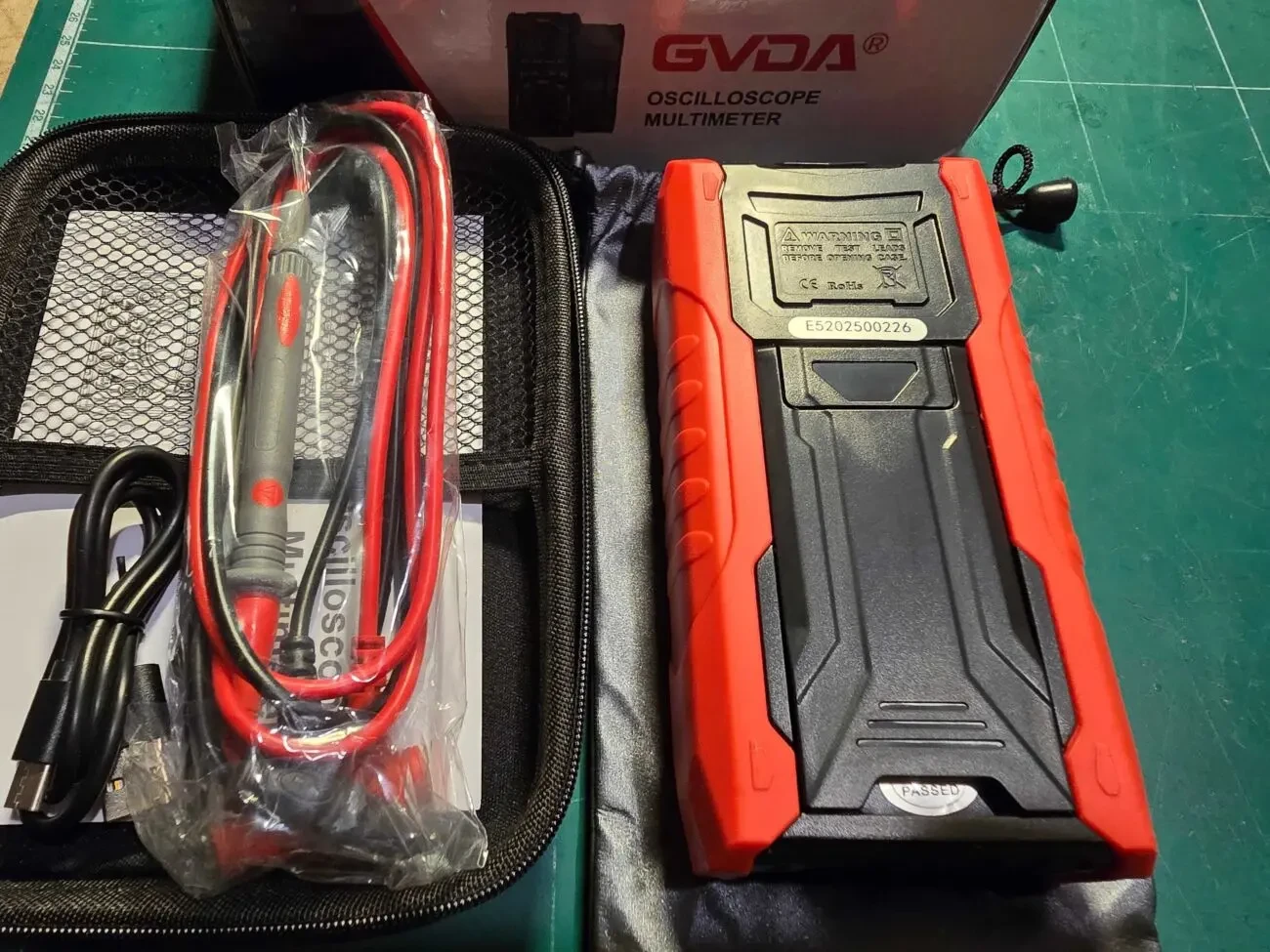 GVDA GD188 Oсцилограф/Мультиметр 3 в 1 - 12MHz 50MSa/s на щупах мульт. 6
