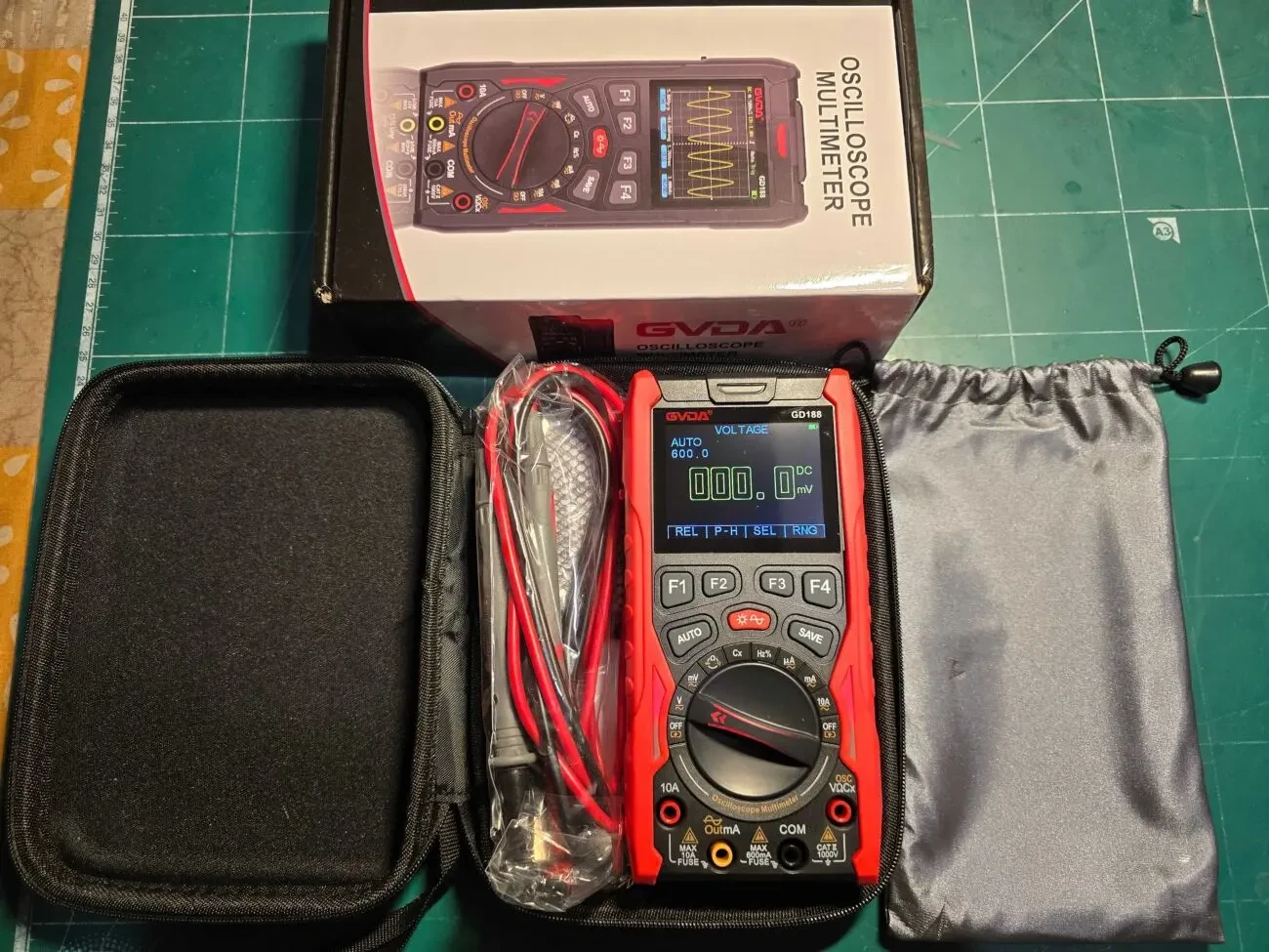 GVDA GD188 Oсцилограф/Мультиметр 3 в 1 - 12MHz 50MSa/s на щупах мульт. 3