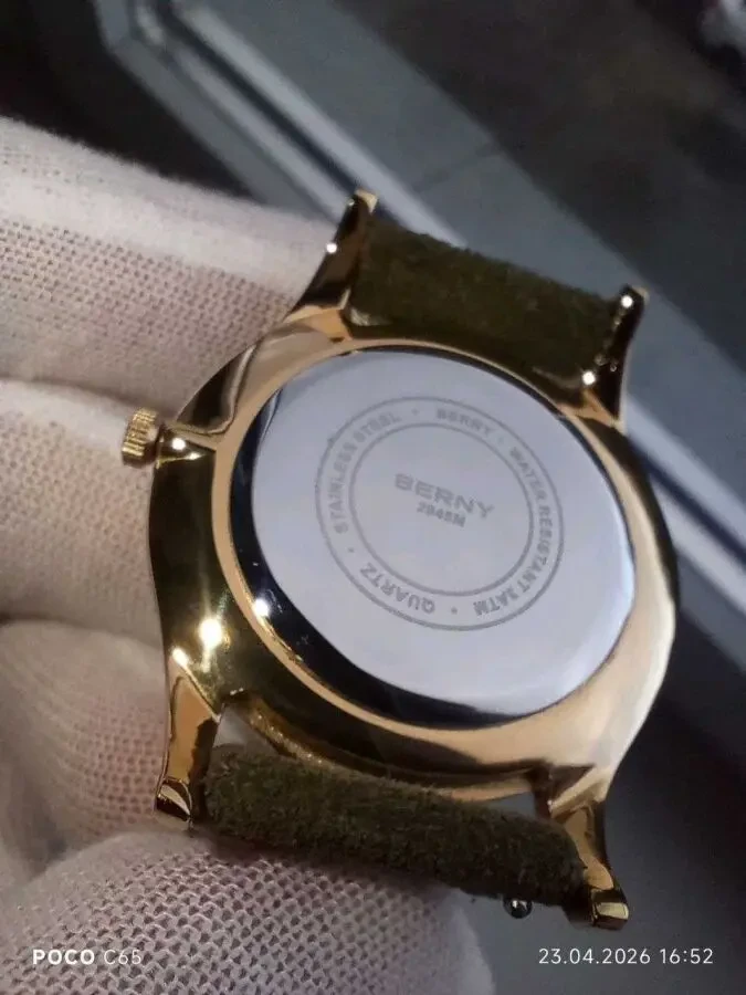 Мужские наручные кварцевые часы Berny green 5