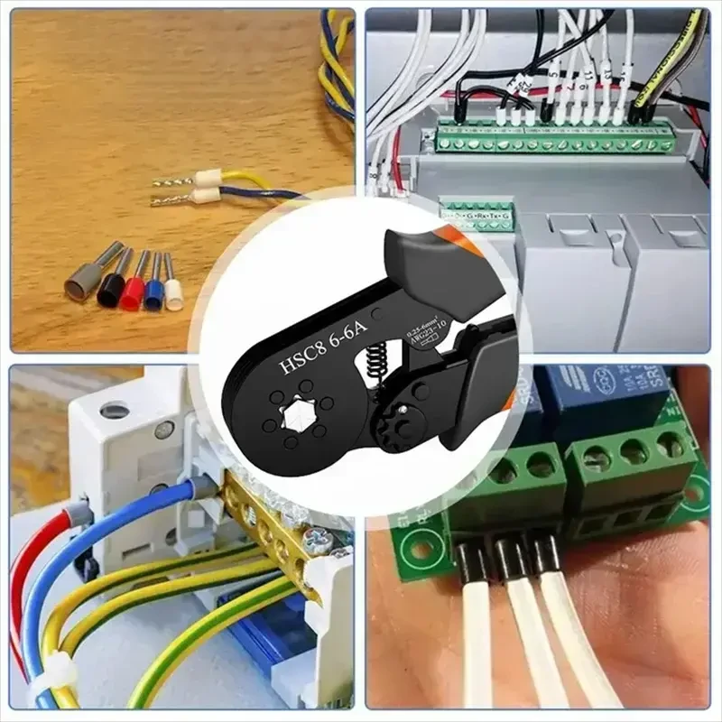 Набор шестигранного кримпера обжима проводов 0,25-6мм і 400 клемм. 3