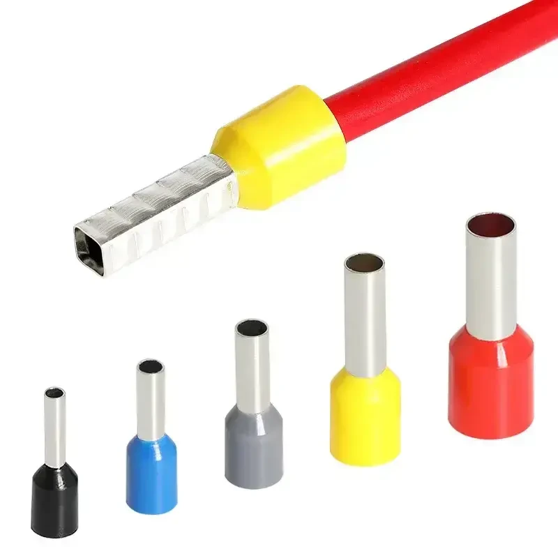 100 шт. трубчатых обжимных клемм для электрических проводов и кабелей