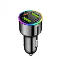 Автомобильное зарядное устройство 30W. 4 порта быстрой зарядки