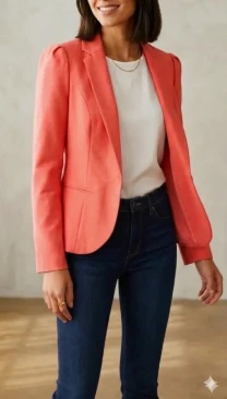 Літній кораловий  жакет