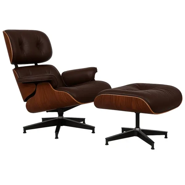 Стильне лаунж-крісло з отоманкою Релакс 8