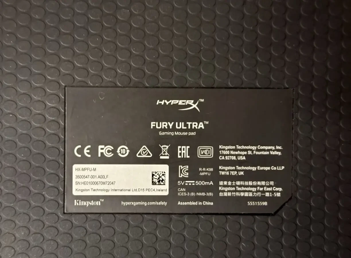 HyperX Fury Ultra RGB килимок 3