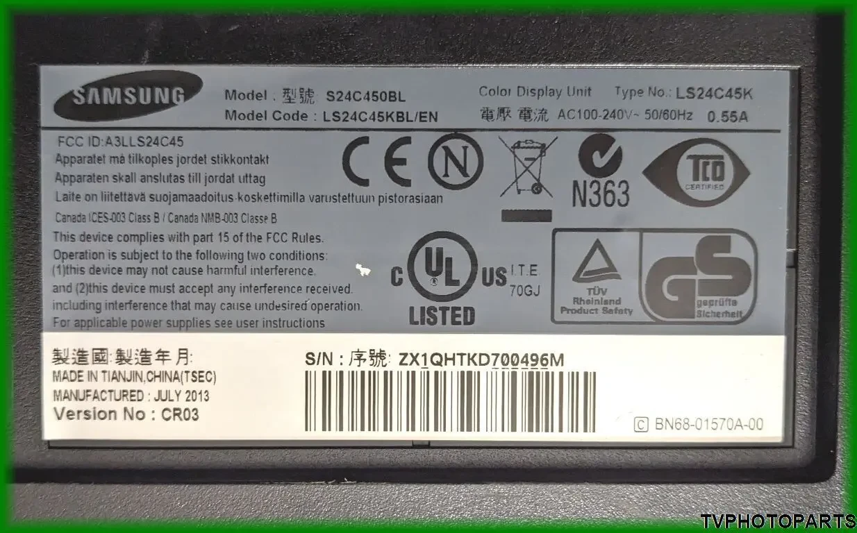 Main Board BN41-02060A для монітора Samsung S24C450BL 6