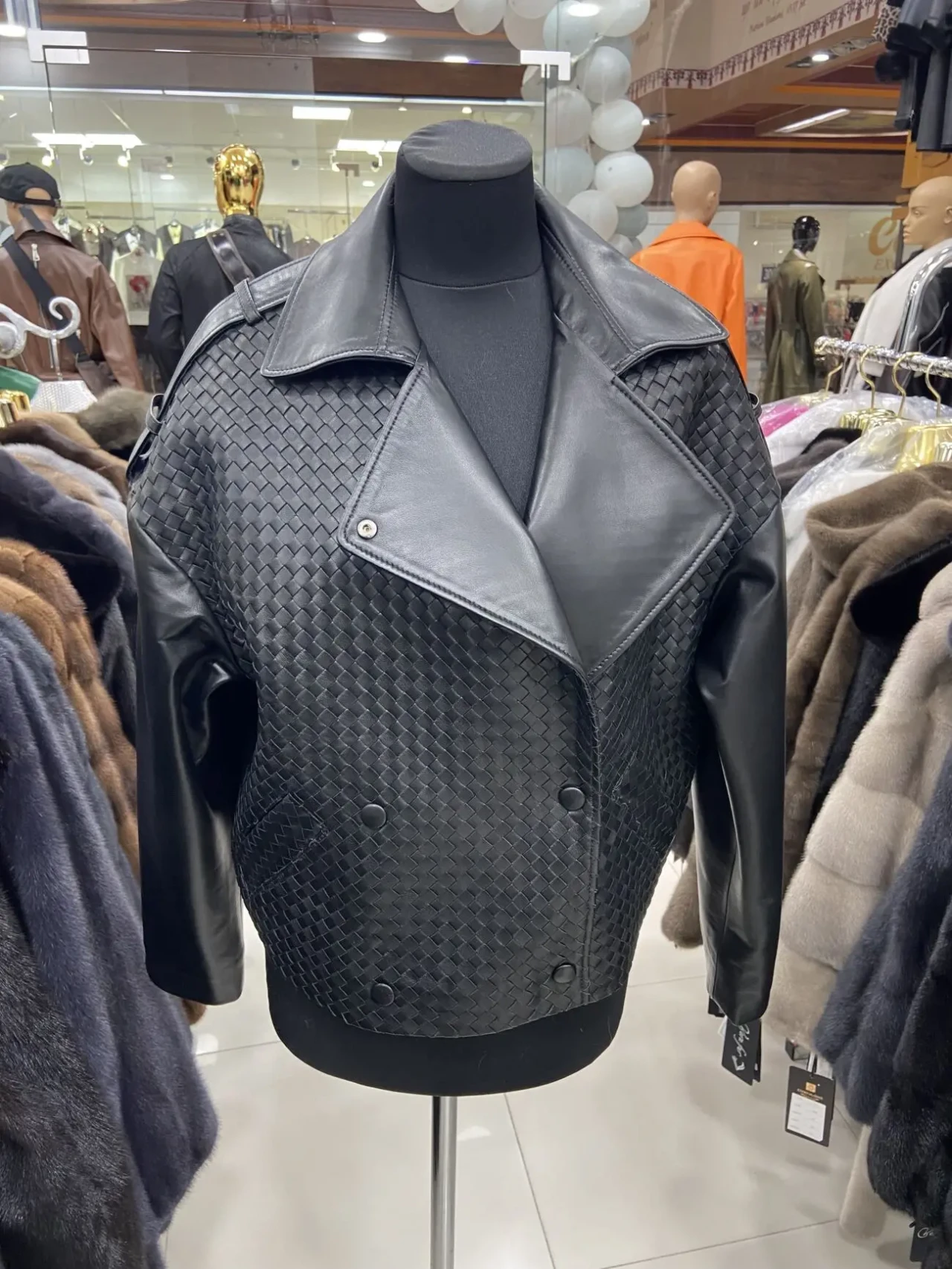 Куртка шкіряна жіноча,плетяна шкіра,оверсайз бомбер 2