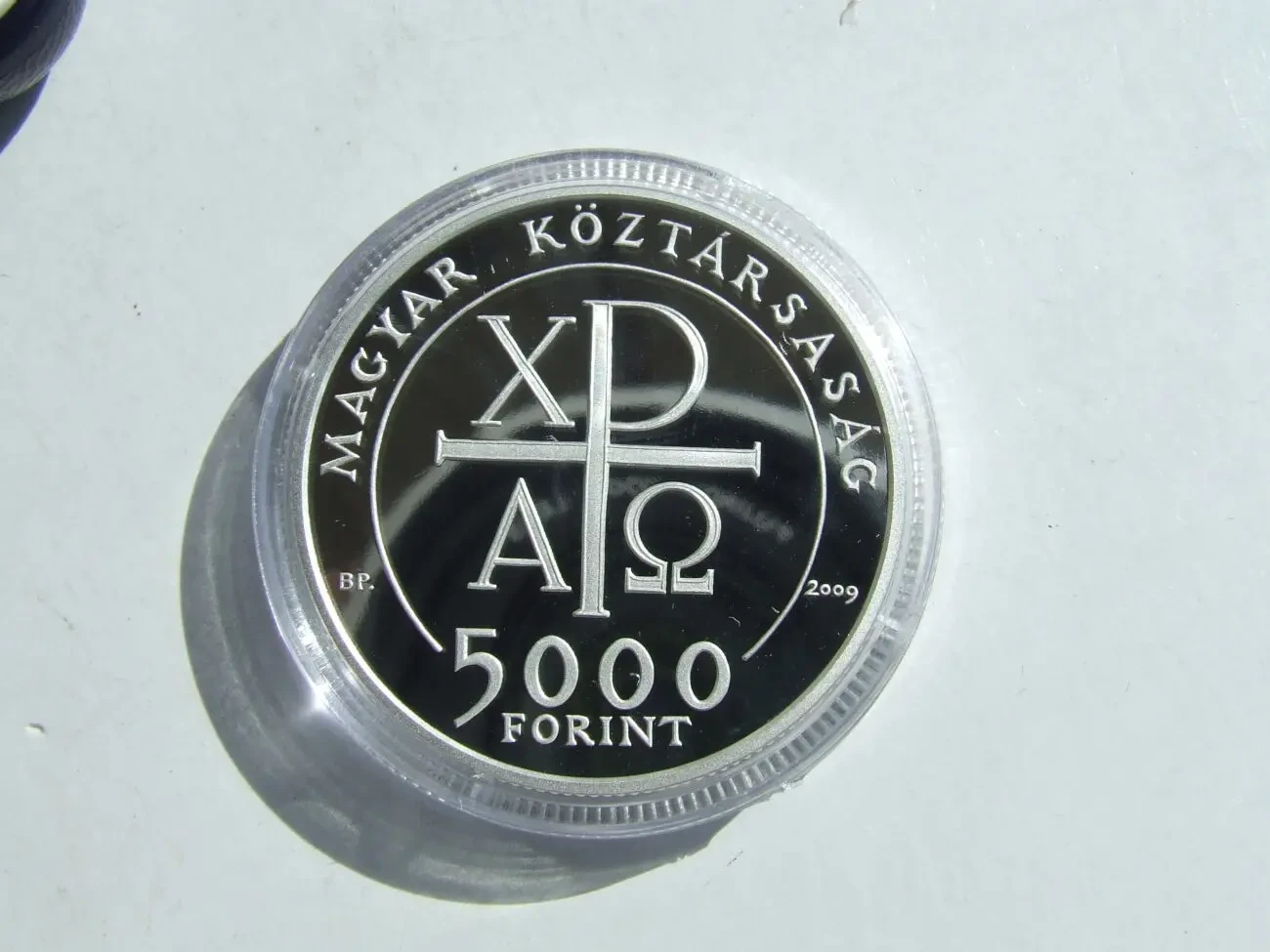 Срібло 1 унція 925 проба  сертифікат коробка. 5000 форінтів 2009 рік 7