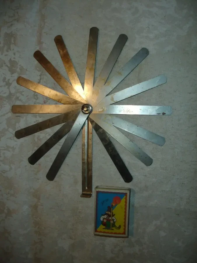 Набір ЩУПІВ до 0,5 мм USSR. Номер 2. 100 мм. 15 пелюсток. ГОСТ 1975 р 10