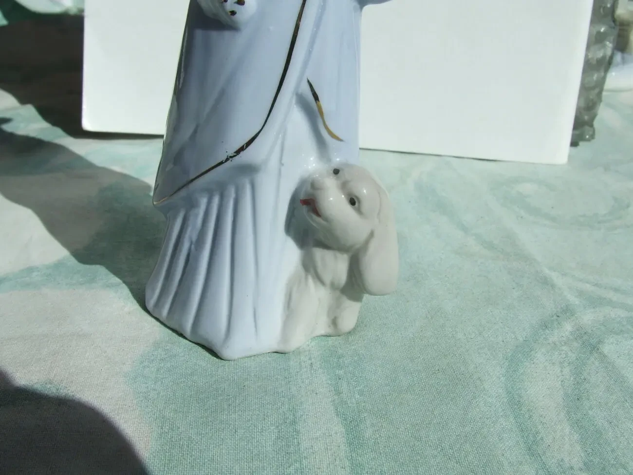 Фарфор дівчина з собакою роз. 18 х 6 см. 1990 роки. ручний розпис. 6