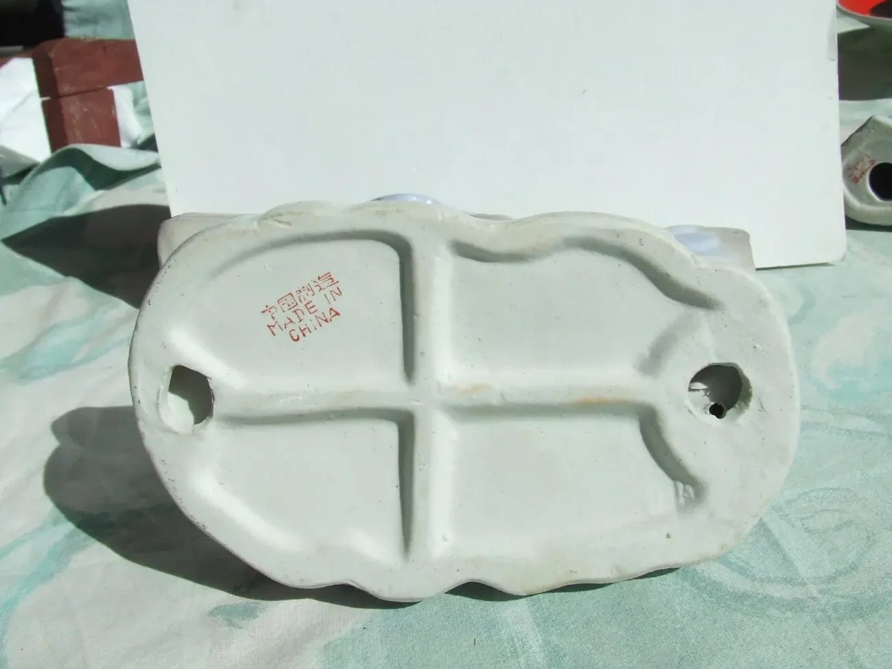 Фарфор дід з внуком роз. 18 х 18х 10 см. 1990 роки. ручний розпис. 9