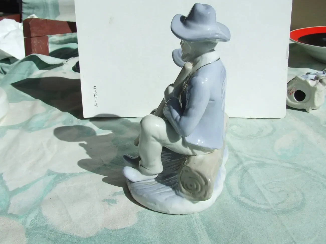 Фарфор дід з внуком роз. 18 х 18х 10 см. 1990 роки. ручний розпис. 6